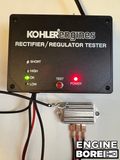 Kohler Engines rectifier/regulator tester with wiring on a white background